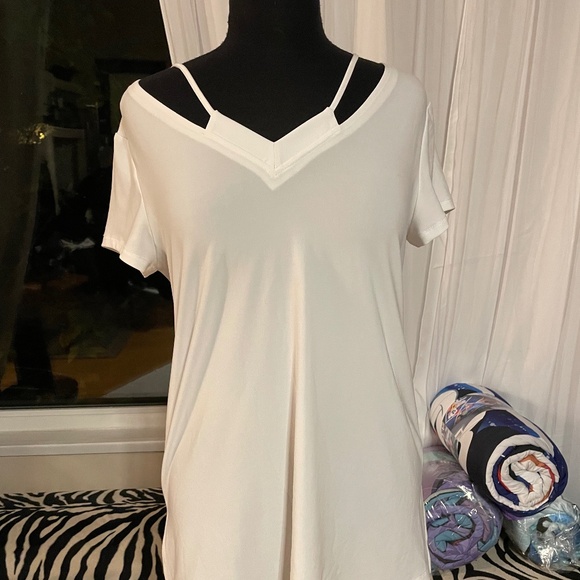 Joseph Ripkoff White Top Size 8 - Picture 1 of 5